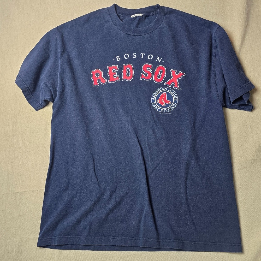 Boston Red Sox American League East T Shirt‎ Size XL 2004 Lee Sport Blue